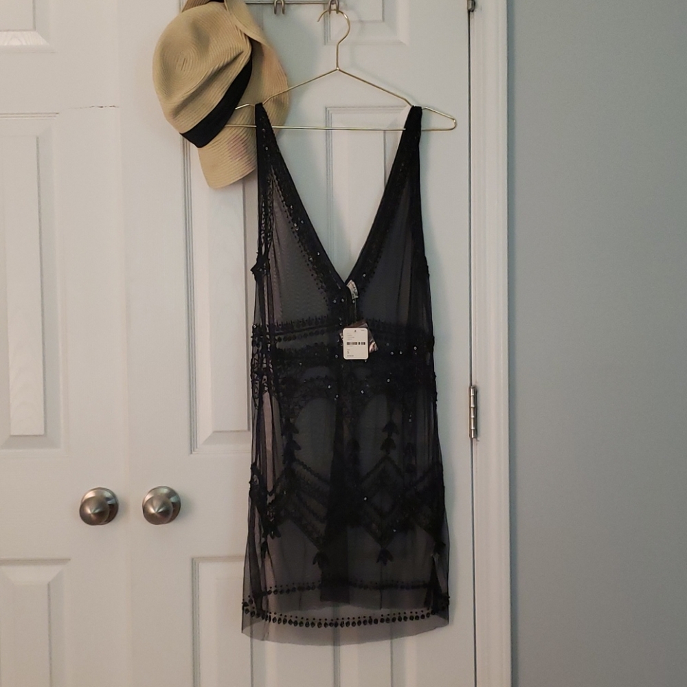 Free People Black CoverUp Dress